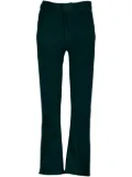 PAULA high-rise flared suede pants - Green