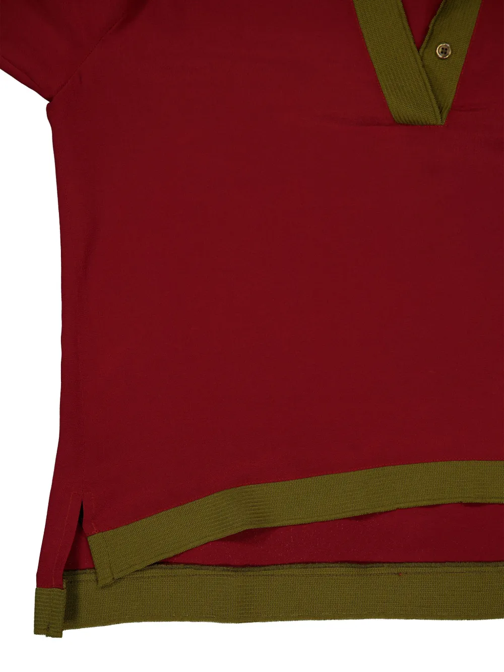 Shop Paula Long Sleeve V-neck Top In Red