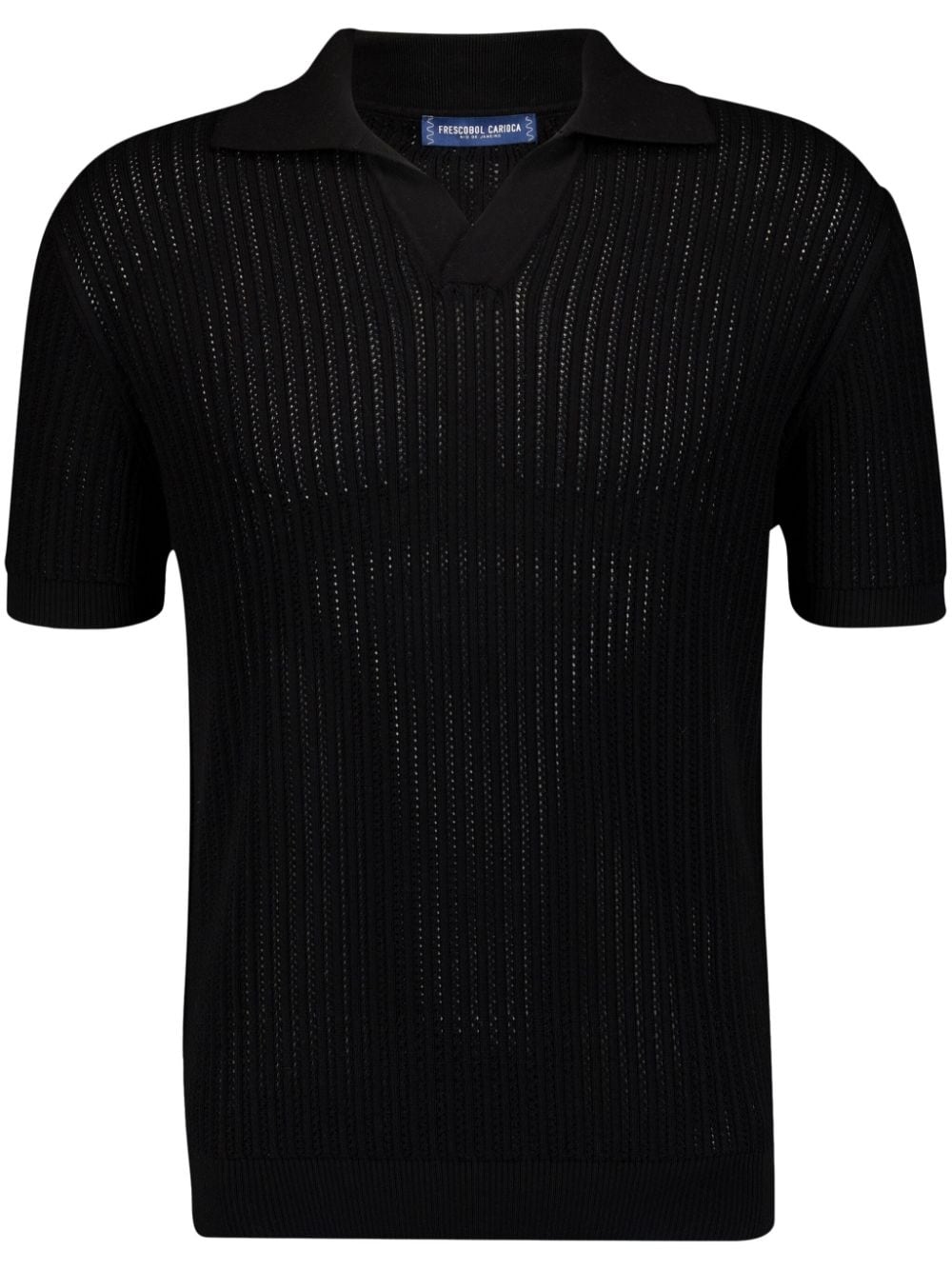 Frescobol Carioca Rino Cotton Polo Shirt In Black