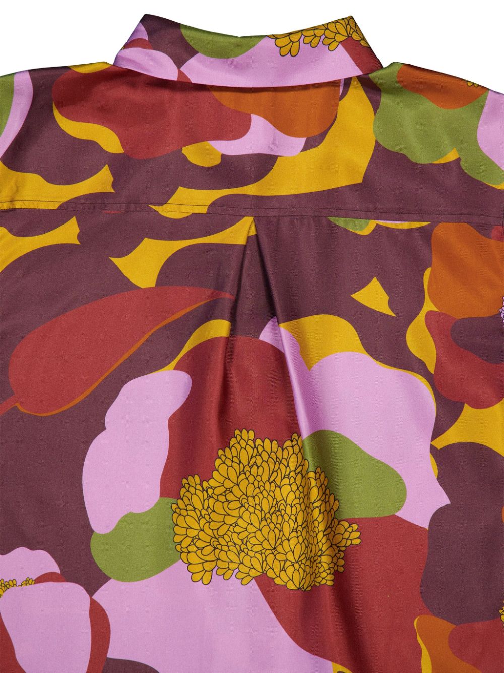 Shop Paula Floral-print Silk Shirt In Brown