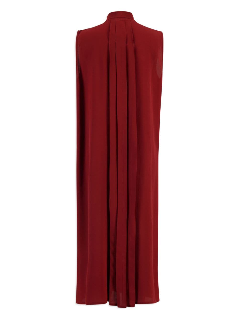 Shop Paula Pleated Silk Dress In Red
