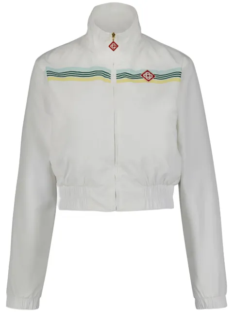 Casablanca crochet-trim zip-up track jacket