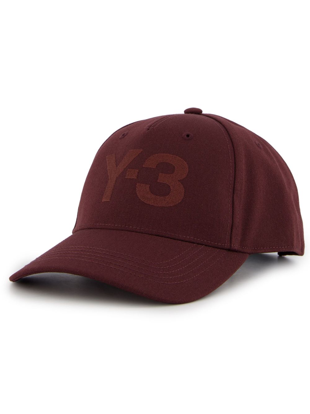 Y-3 logo-embroidered cotton cap Rood