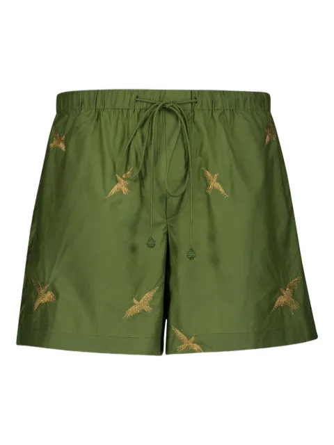 Baziszt embroidered-bird shorts