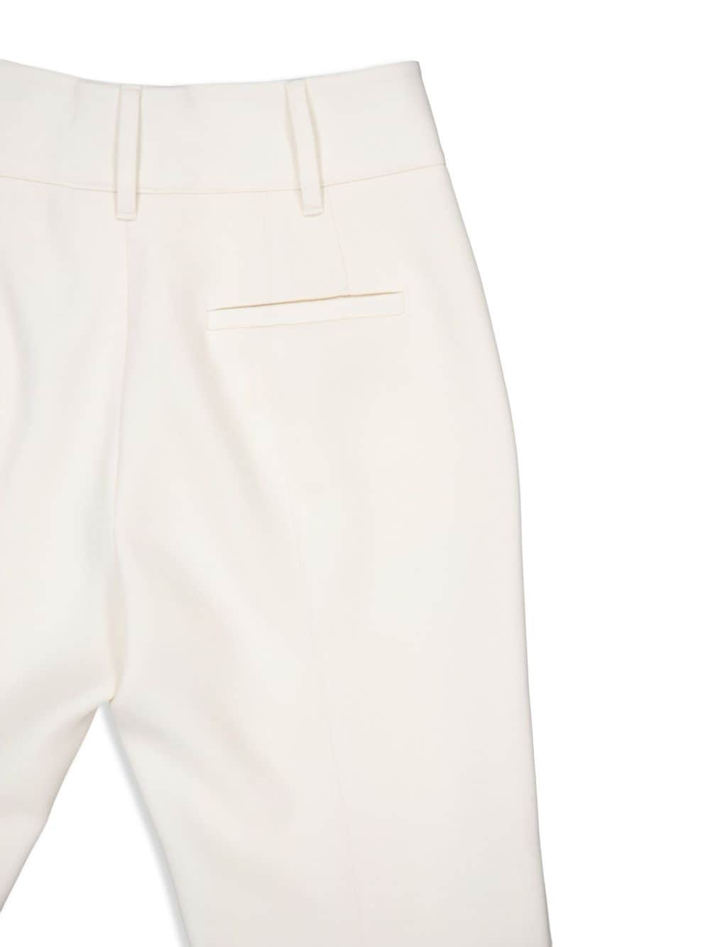 Shop Gabriela Hearst Rhein Pressed-crease Trousers In White