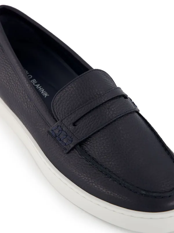 送料込/関税込■Manolo Blahnik■Ellis レザーローファー Manolo Blahnik Ellis レザーローファー | ブルー | FARFETCH JP
