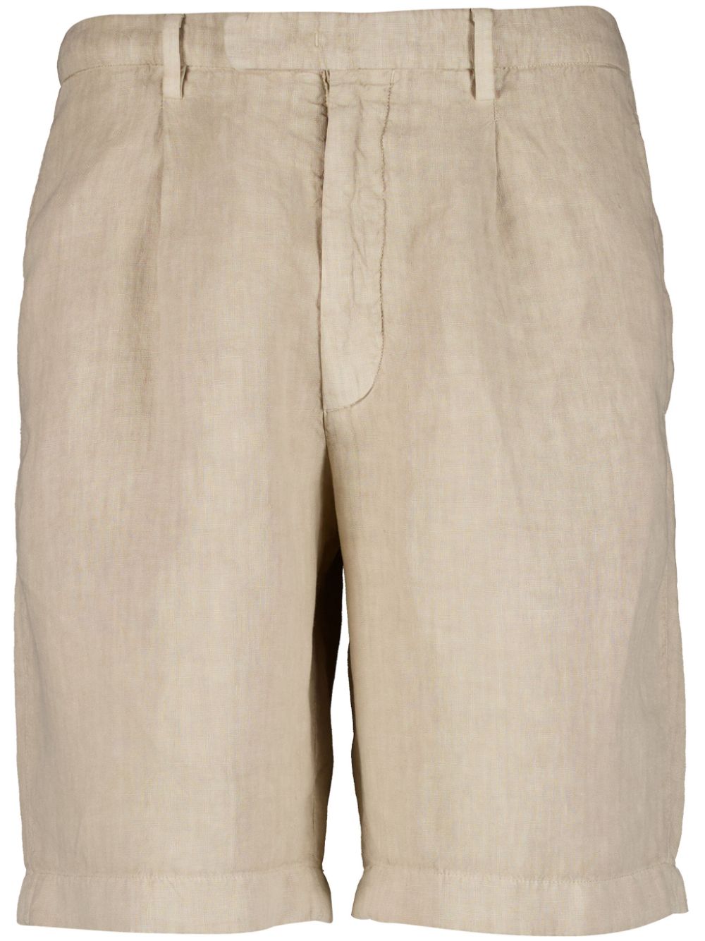 Boglioli Knee-length Linen Chino Shorts In Neutrals