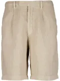 Boglioli pleat-detail linen shorts - Neutrals