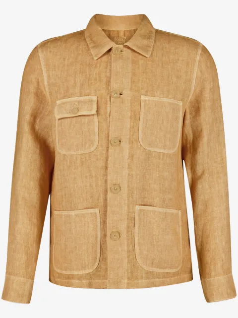 120% Lino sobrecamisa con forro