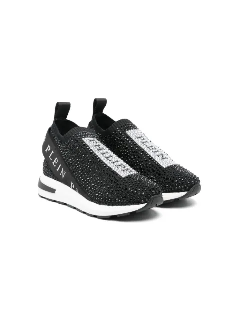 Philipp Plein Junior crystal-embellished slip-on sneakers