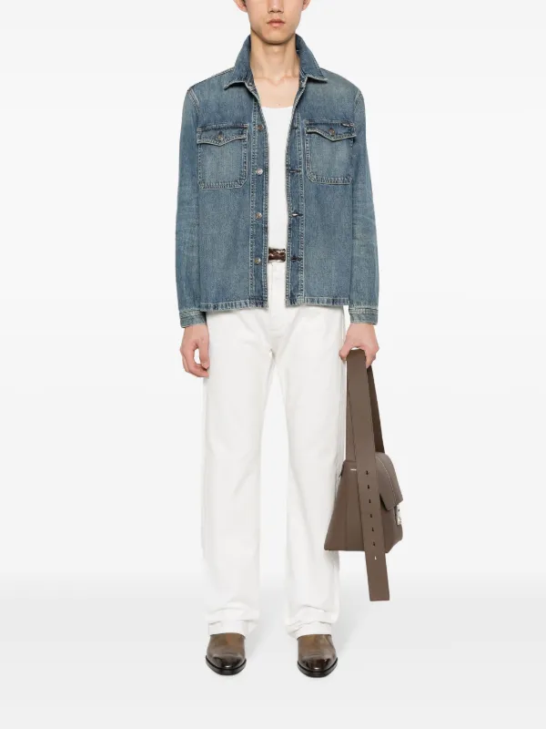 TOM FORD Buttoned Denim Jacket | Blue | FARFETCH