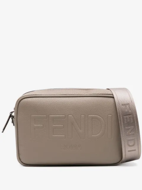 FENDI logo-embossed leather camera case