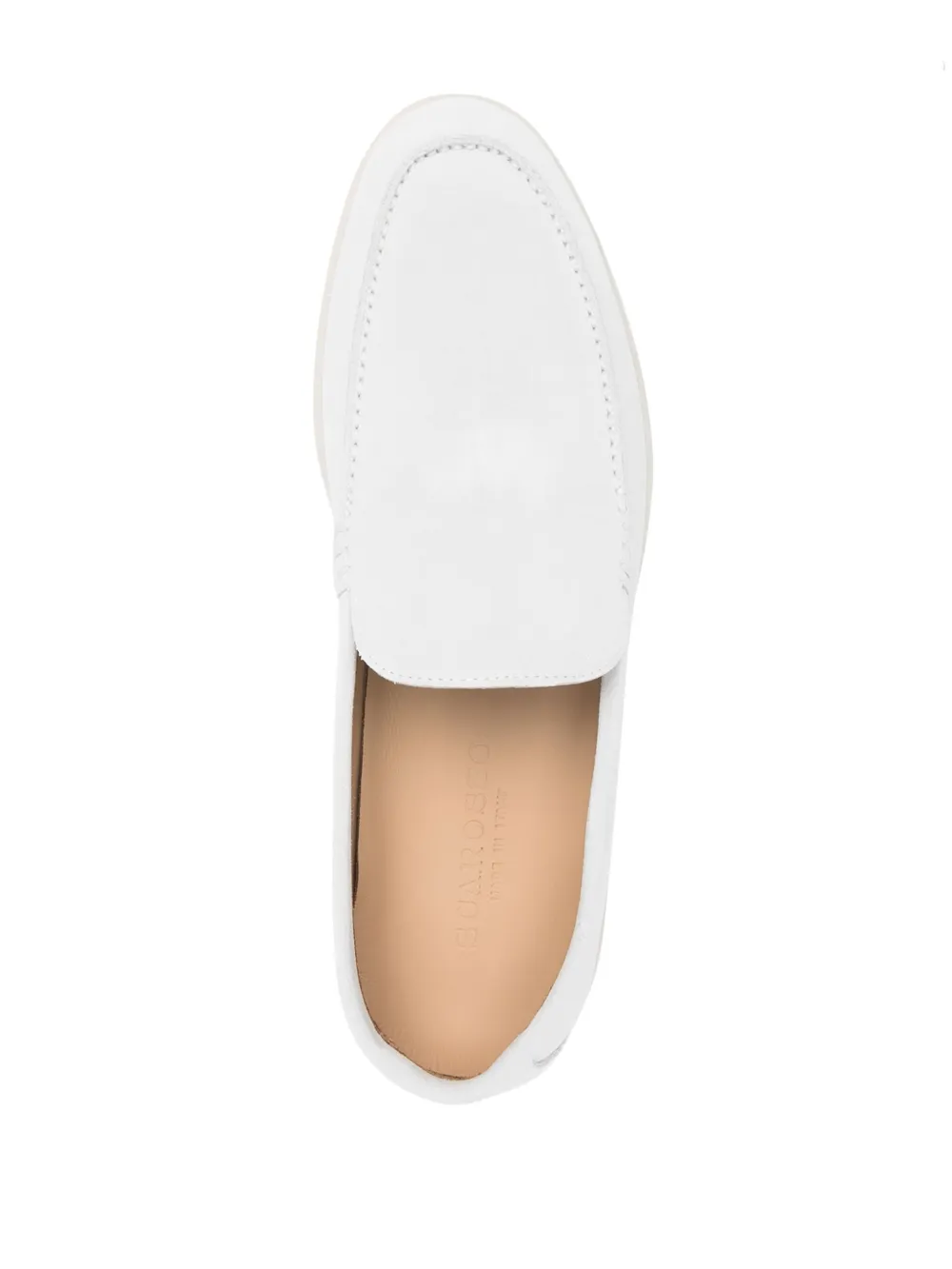 Shop Scarosso Ludovico Suede Loafers In Neutrals