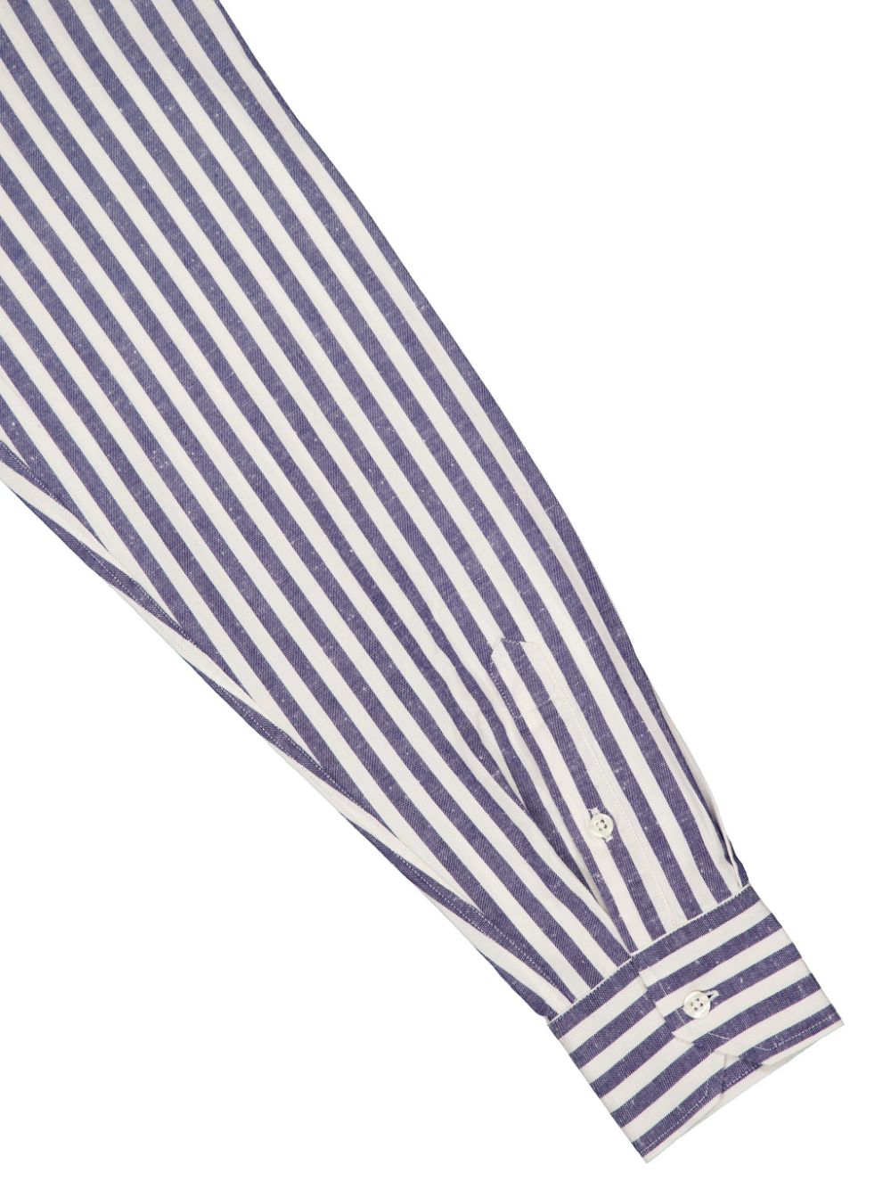 Shop Frescobol Carioca Striped Cotton Shirt In Blue