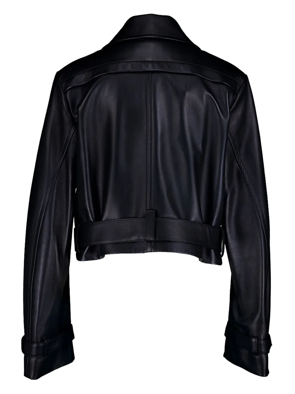 FENDI Leren bikerjack Zwart