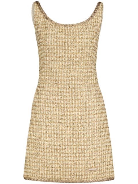 Miu Miu logo-patch mini dress Women