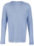 120% Lino crew-neck linen jumper - Blue