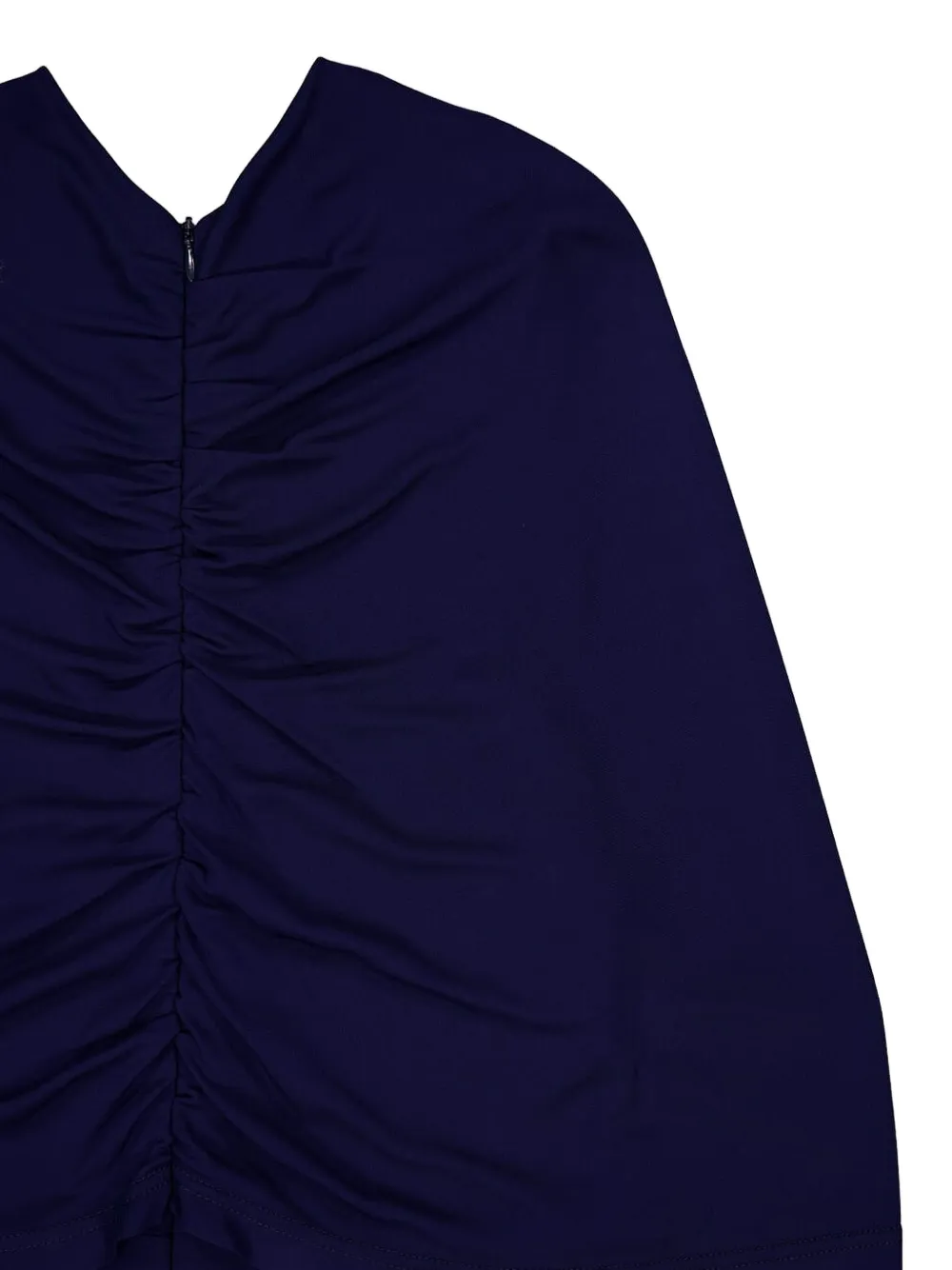 colville cape gathered evening dress Blauw
