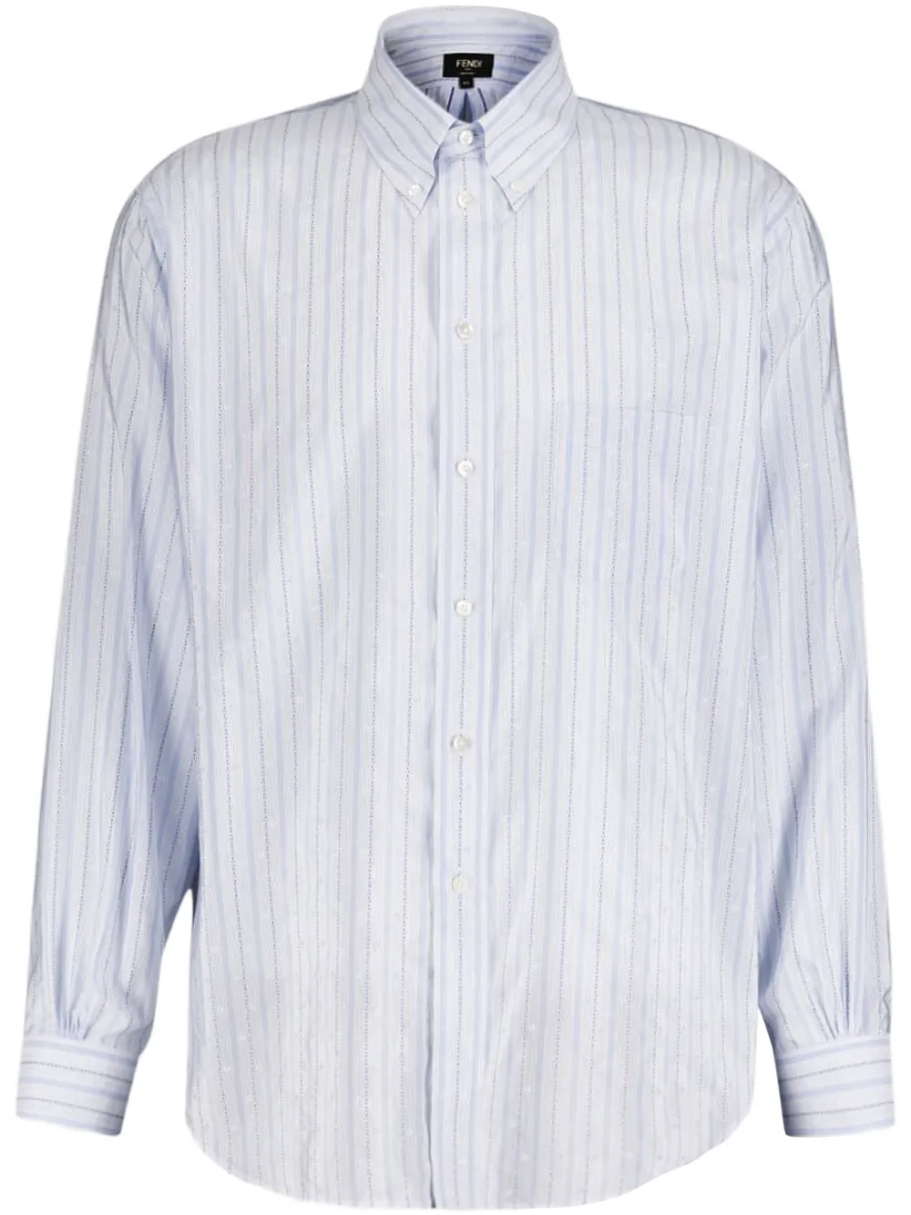 FENDI Overhemd met krijtstreep Blauw
