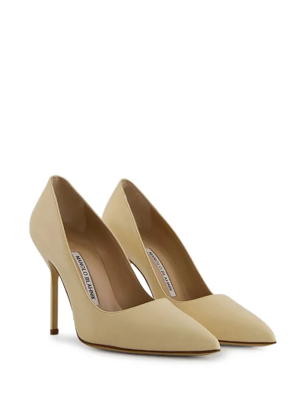 ✨高級✨ MANOLO BLAHNIK パンプス　レザー Manolo Blahnik レザーパンプス | ニュートラル | FARFETCH JP