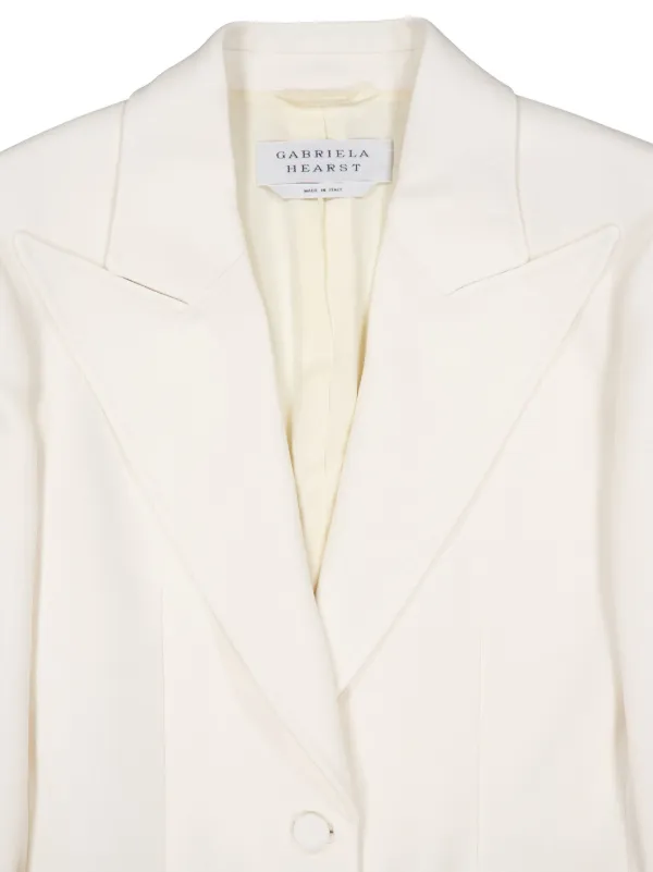 Gabriela Hearst Leiva single-breasted Blazer | White | FARFETCH