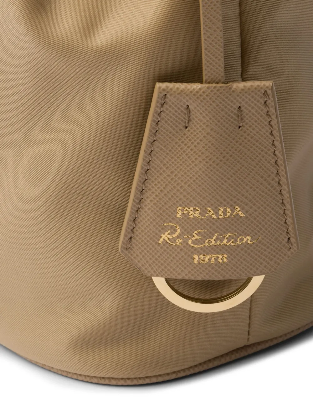 Shop Prada Re-edition 1978 Bucket Bag In Neutrals