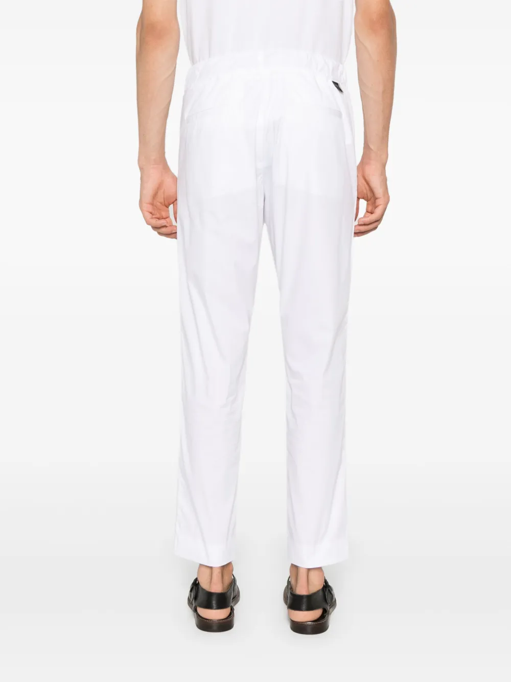 Shop Low Brand Patrick Fly Cotton Trousers In White