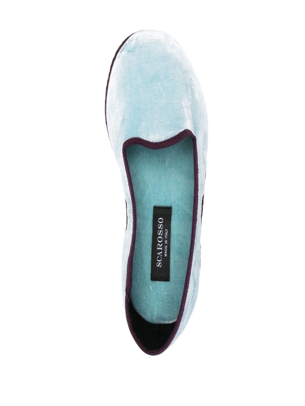 Shop Scarosso Valentino Velvet Slippers In Blue