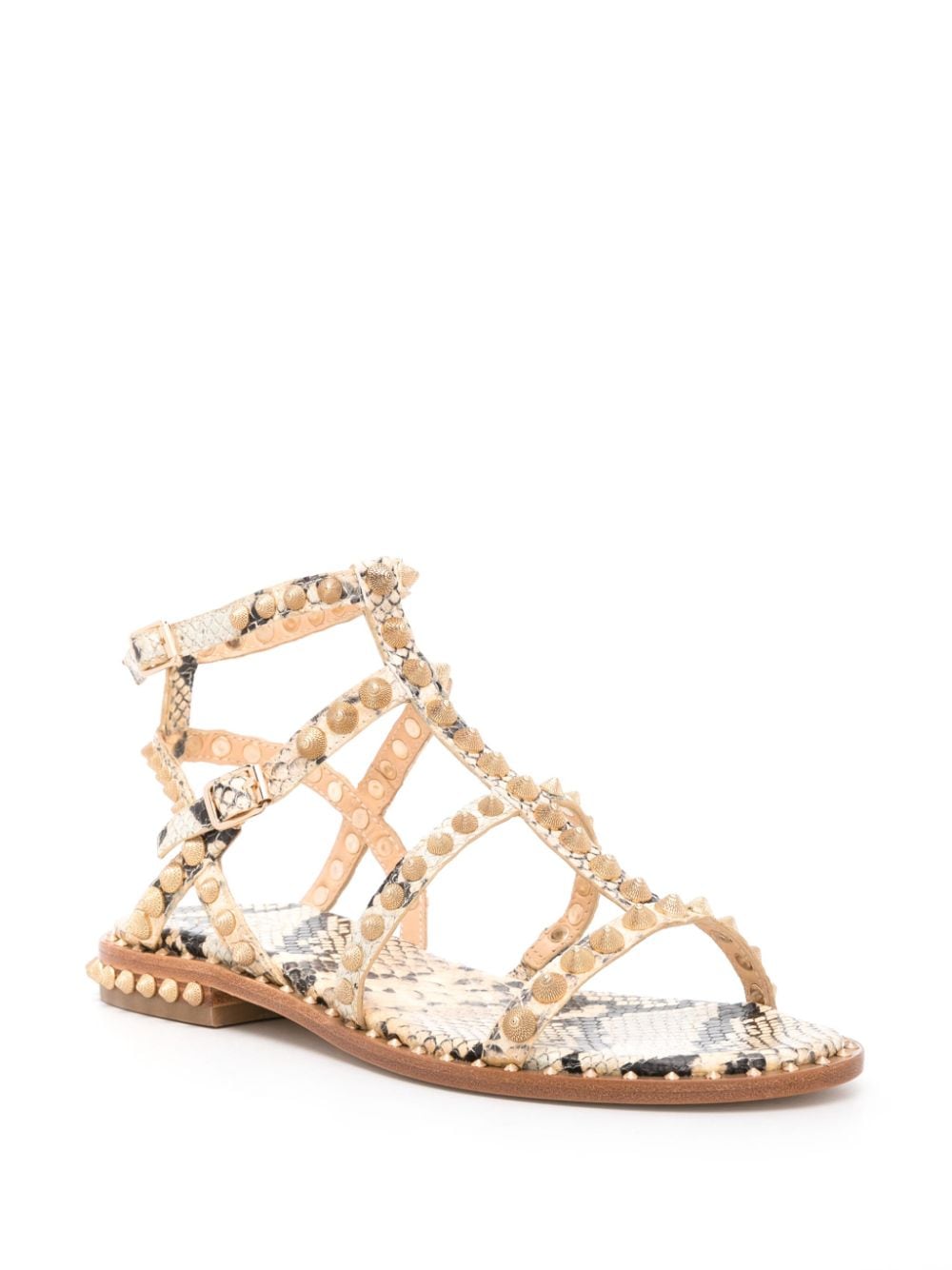 Ash Precious python-print sandals - Beige