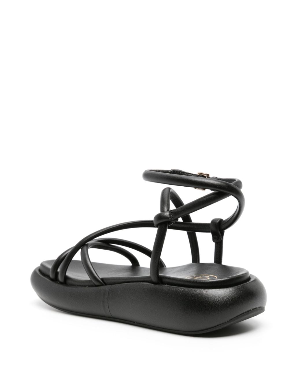 Shop Ash Vice Leather Sandals In Black