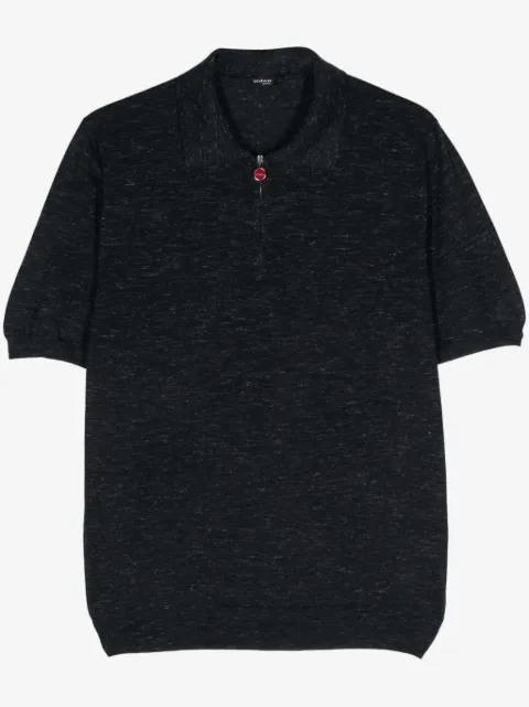 Kiton polo chiné en maille fine