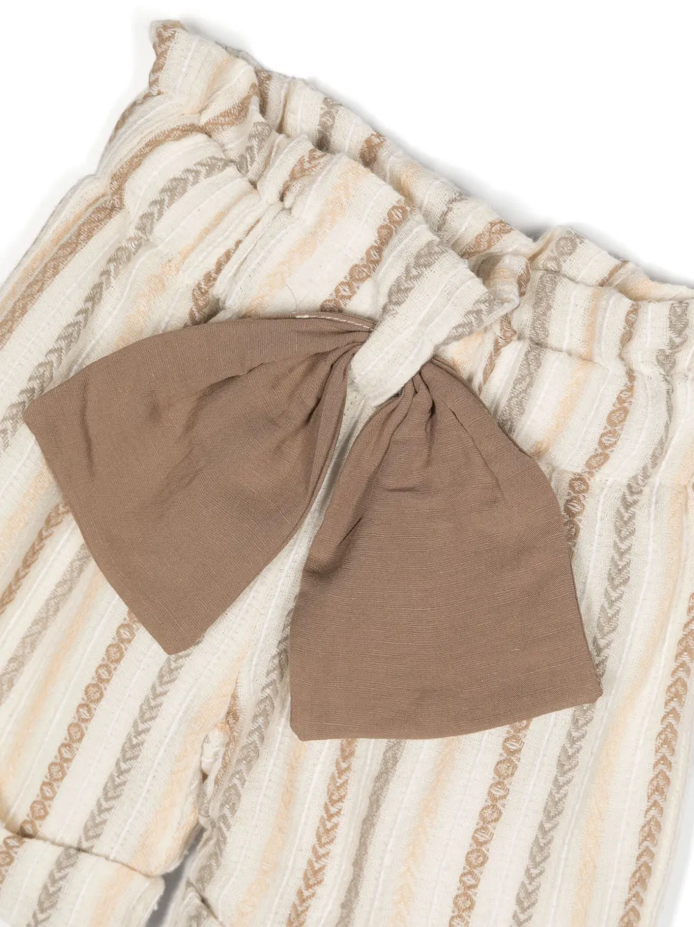 La Stupenderia Shorts met asymmetrisch borduurwerk Beige