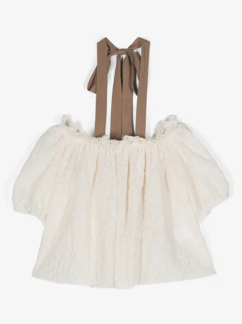 La Stupenderia bluse med blomsterbroderi
