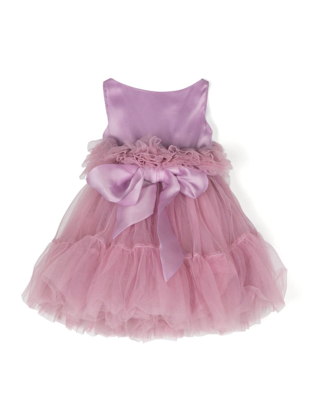 La Stupenderia Kids' Greta Ruffled Dress In Purple