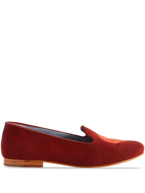Blue Bird Shoes embroidered suede loafers