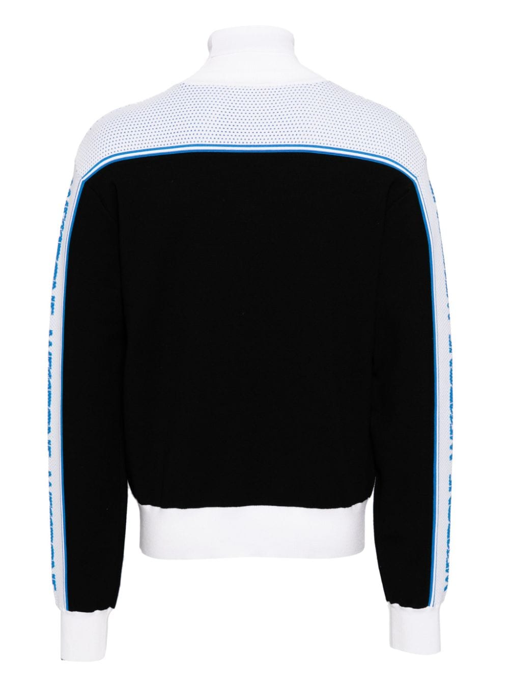 We11done roll-neck mesh-panelled sweatshirt - Blauw