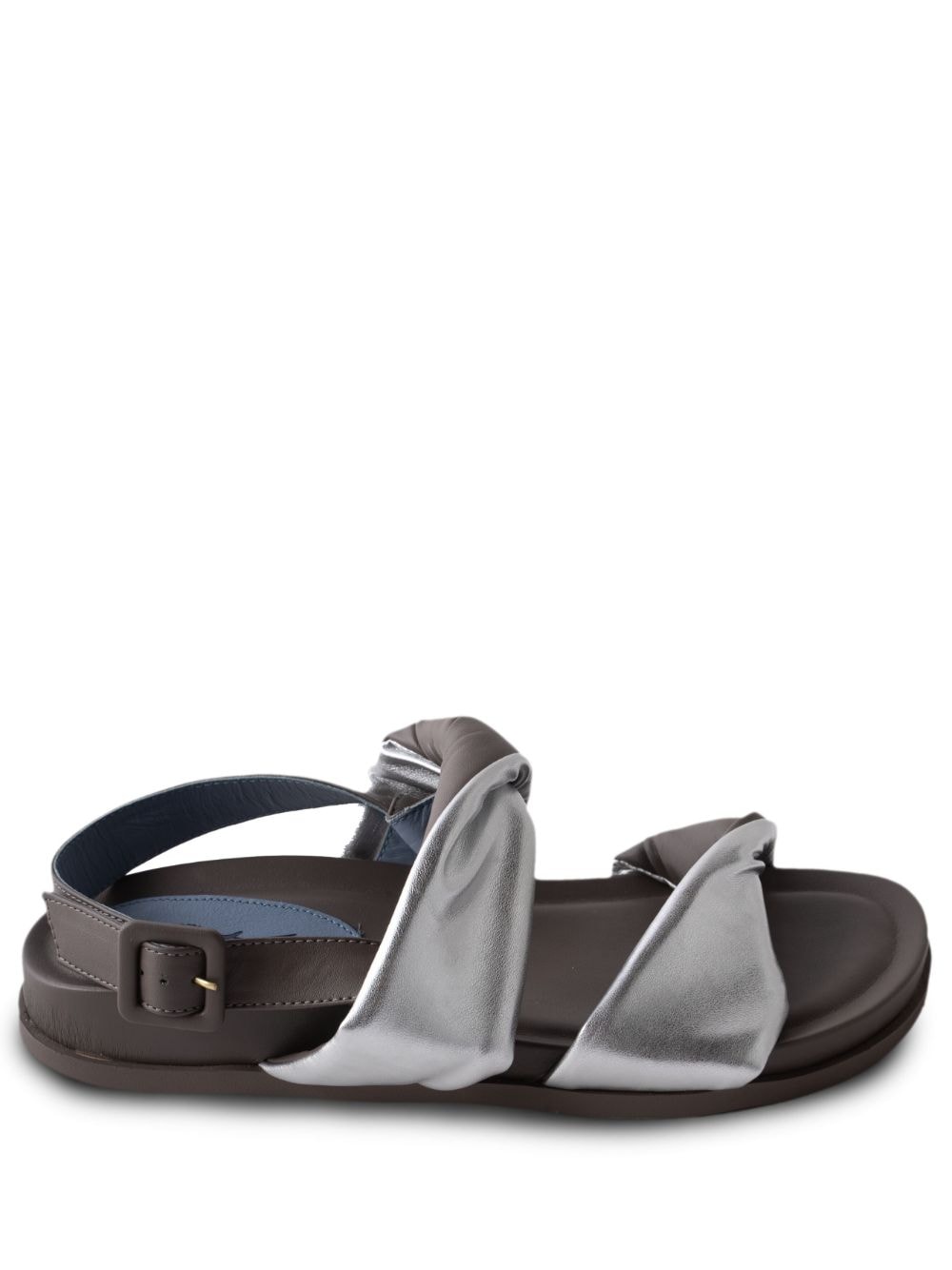 Blue Bird Shoes Papete Helix twist-front sandals Brown