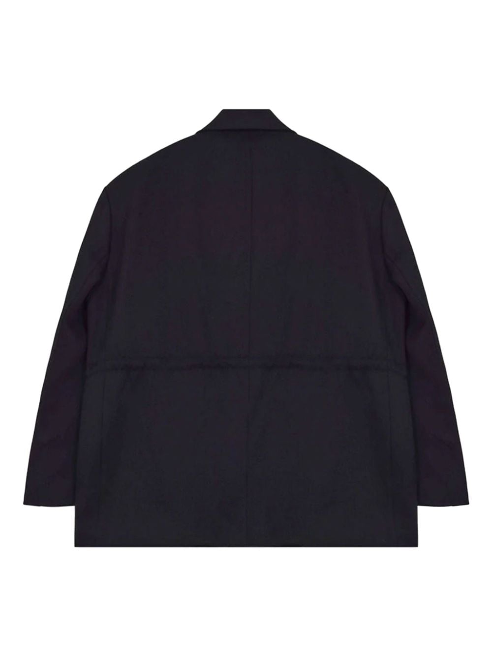 Shop We11 Done Logo-print Wool-blend Blazer In Black
