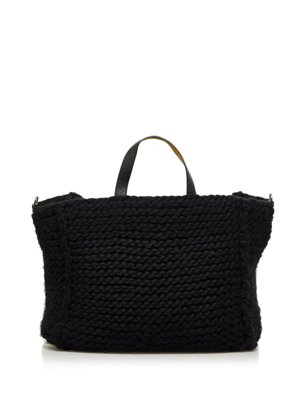Pre-owned Fendi 2012-present Wool Satchel In 黑色