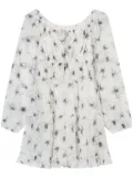 b+ab abstract-print minidress - White