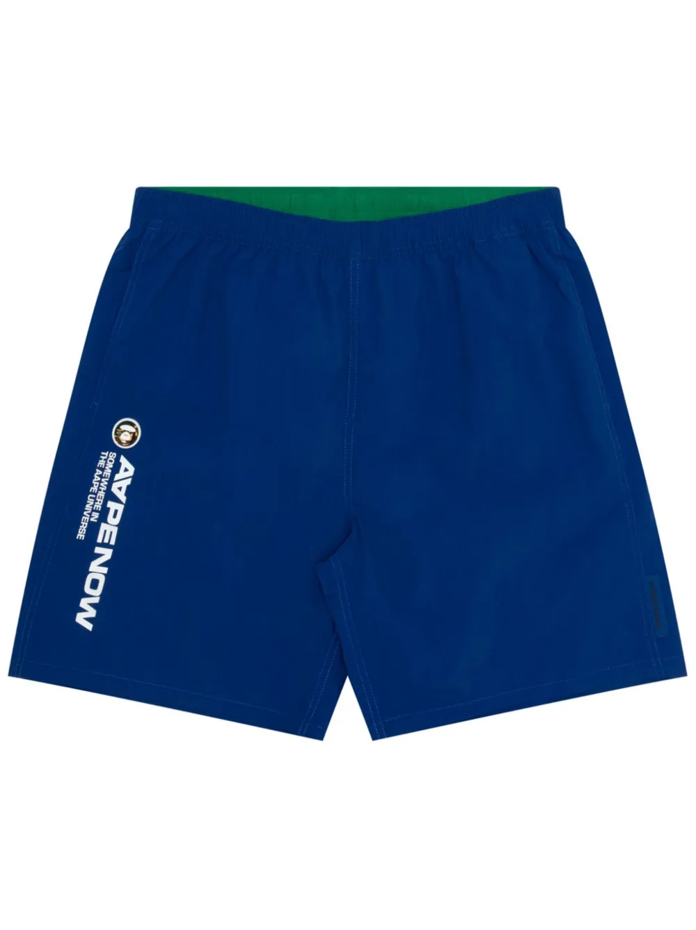 AAPE BY *A BATHING APE Shorts met logoprint Blauw