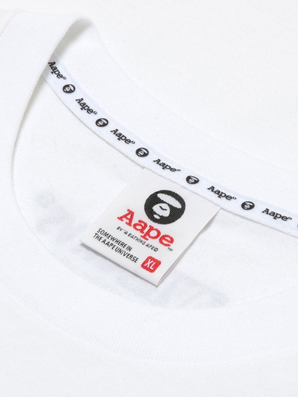 Shop Aape By A Bathing Ape Logo-print Cotton T-shirt In White