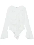 b+ab ruffled peplum blouse - White