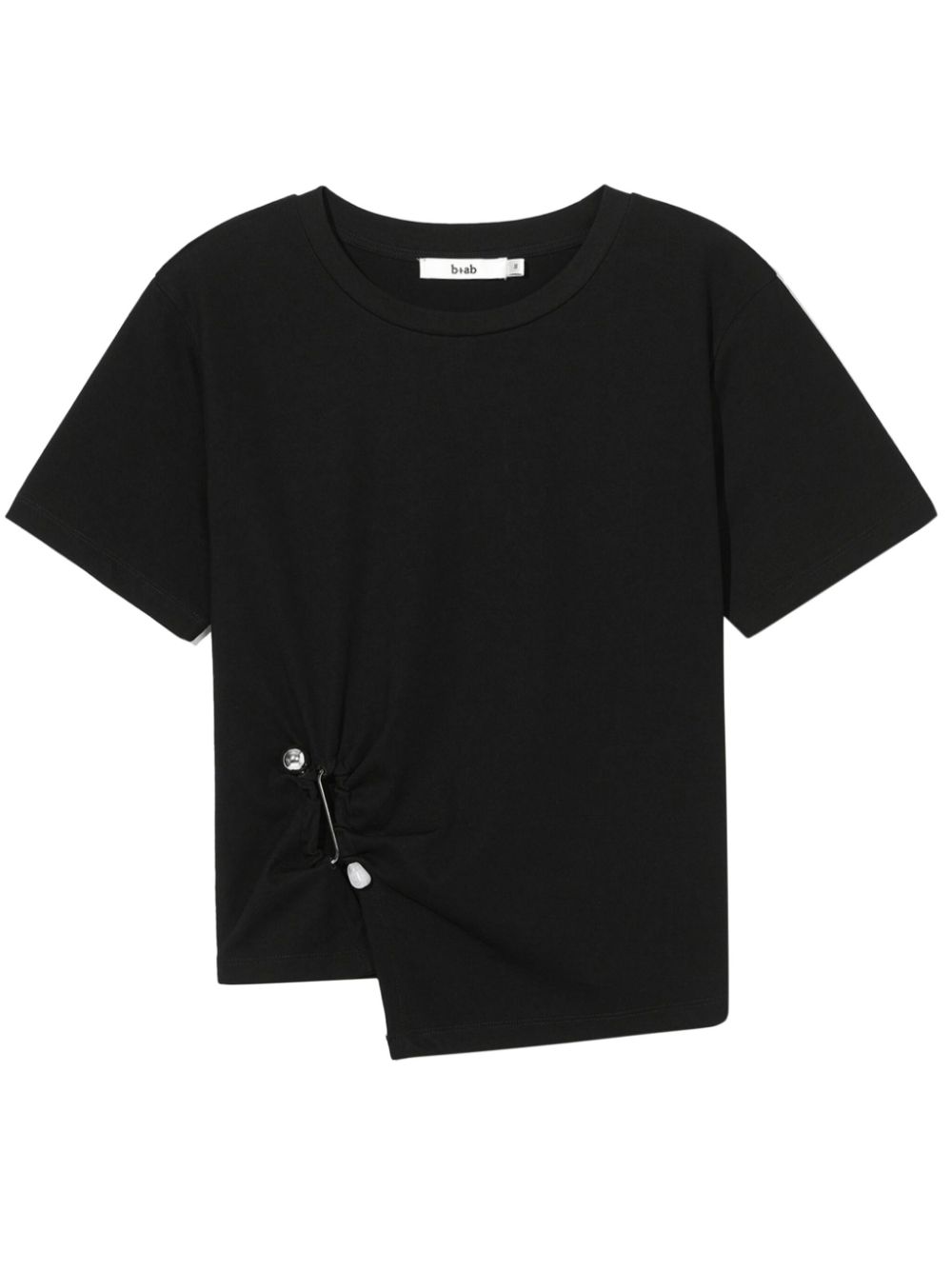 B+ab Bead-embellished Gathered-detail T-shirt In Black