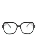 Marc Jacobs Eyewear J Marc-logo square-frame glasses - Black