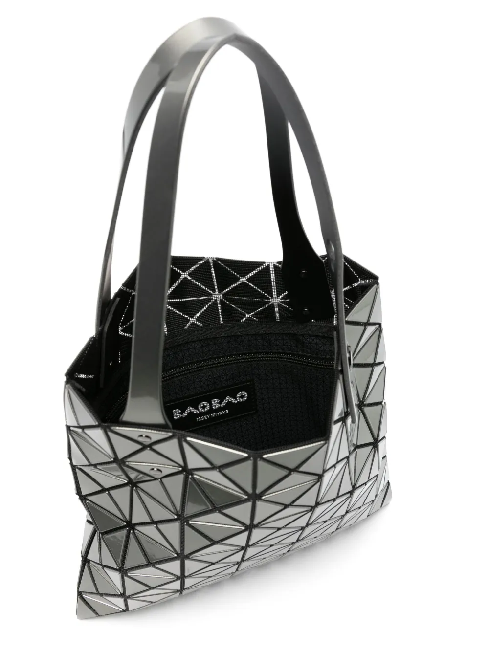 Shop Bao Bao Issey Miyake Lucent Metallic Geometric Tote Bag In Grey