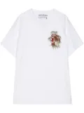 Maharishi Tiger-embroidered cotton T-shirt - White