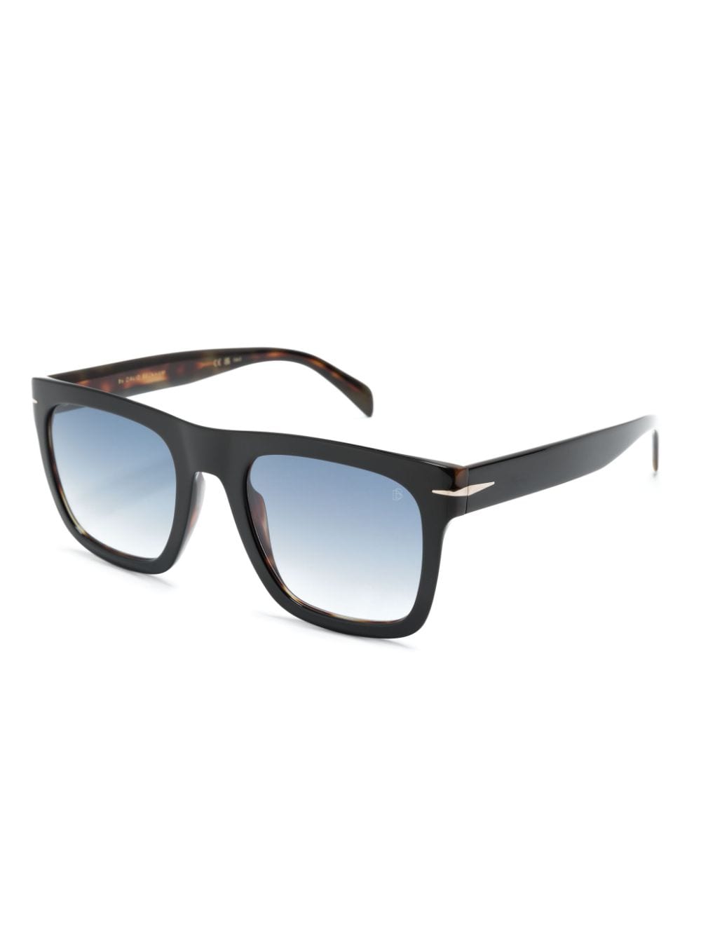 Shop Eyewear By David Beckham Db 7000/s Flat Square-frame Sunglasses In Black