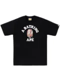 A BATHING APE® Bleach BAPE Check College T-shirt - Black