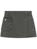 b+ab distressed-effect panelled shorts - Grey